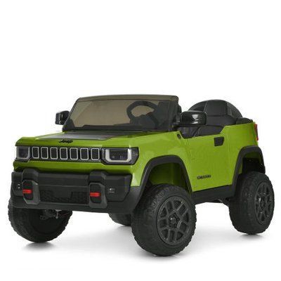Детский электромобиль Джип JJ2500EBLR-5(24V) 24V 2*45W EVA зеленый 638782 фото