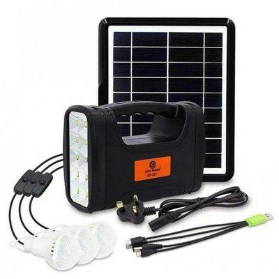Фонарь EP-351 Power Bank с солнечной панелью +лампы 489220 фото