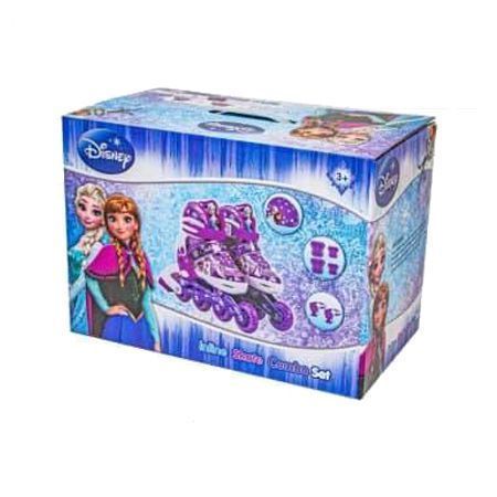Дитячі ролики Happy Frozen з комплектом захисту та шоломом, розмір 35-38, Фіолетовий 464266 фото