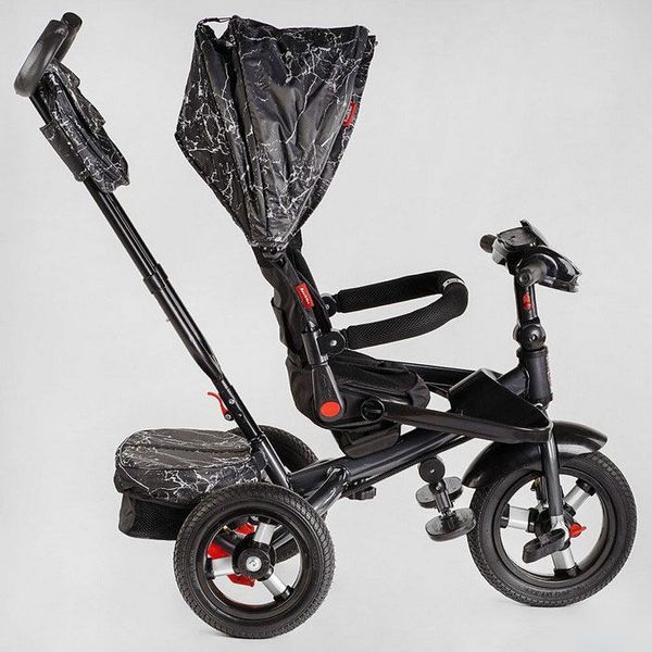 Велосипед дитячий Best Trike 6088 F - 611-33 (поворотне сидіння, складаний кермо, музичної фара з пультом) чорний з візерунком 482910 фото