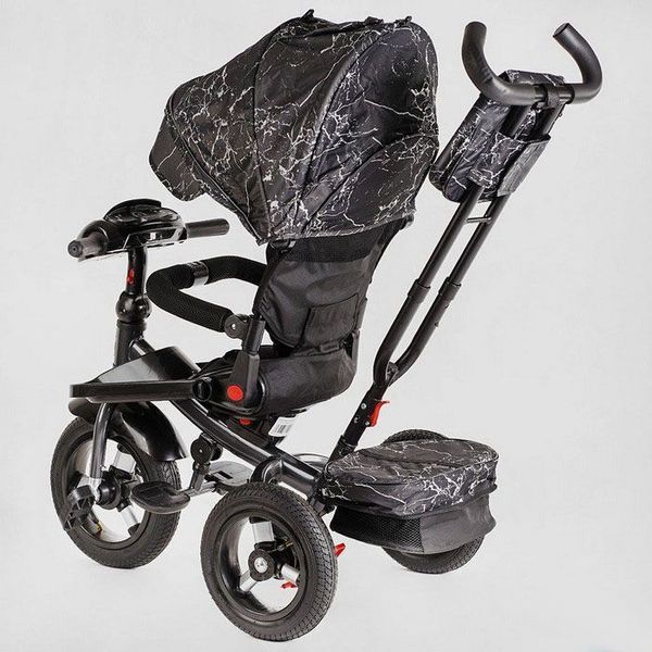 Велосипед дитячий Best Trike 6088 F - 611-33 (поворотне сидіння, складаний кермо, музичної фара з пультом) чорний з візерунком 482910 фото