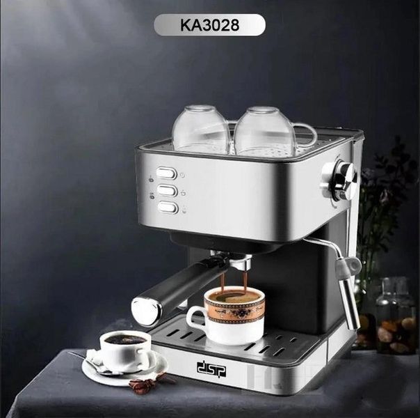Кавомашина з капучинатором DSP ESPRESSO COFFEE KA3091 еспресо для дому напівавтоматична ріжкова 526961 фото
