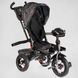 Велосипед дитячий Best Trike 6088 F - 611-33 (поворотне сидіння, складаний кермо, музичної фара з пультом) чорний з візерунком 482910 фото 4