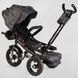Велосипед дитячий Best Trike 6088 F - 611-33 (поворотне сидіння, складаний кермо, музичної фара з пультом) чорний з візерунком 482910 фото 7