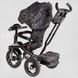 Велосипед дитячий Best Trike 6088 F - 611-33 (поворотне сидіння, складаний кермо, музичної фара з пультом) чорний з візерунком 482910 фото 5