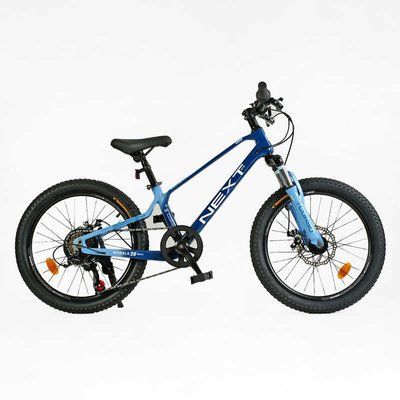 Детский велосипед Corso Next NX-20110 20" дюймов, магниевая рама, одноподвесный, дисковые тормоза, синий 534904 фото