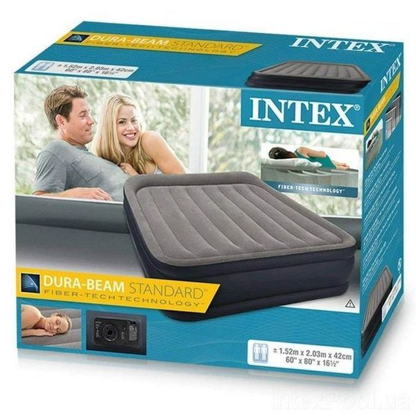 Надувне ліжко двомісне INTEX 64136 з встренным електронасосом, 203 x 152 x 42 см 478253 фото