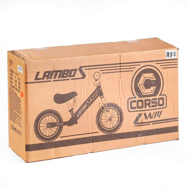 Велобег Corso Lambo 14 L-0089, стальная рама, надувные колеса 14 дюймов, Фиолетовый 487852 фото
