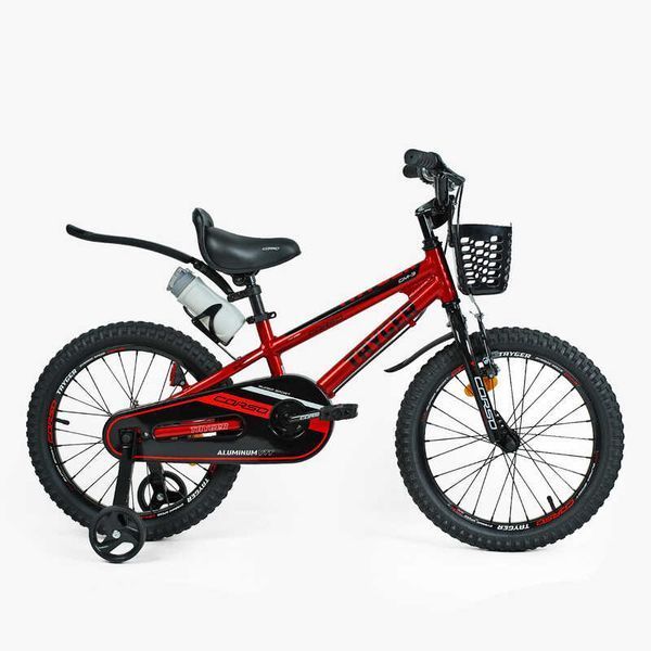 Велосипед детский CORSO TAYGER TG-43922 18" алюминиевый черно-красный 538385 фото