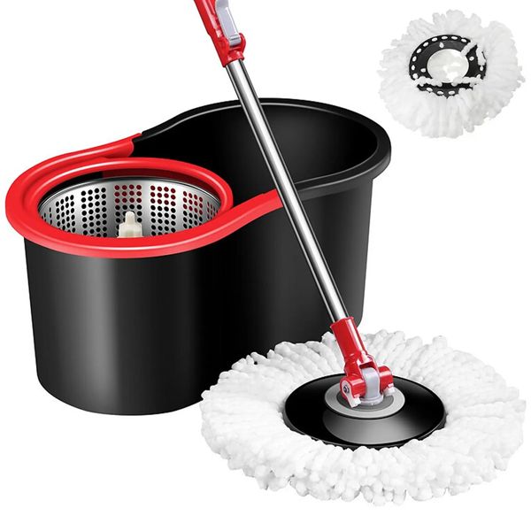 Швабра с ведром и турбо отжимом Spin Mop 360, 10 л. 515017 фото