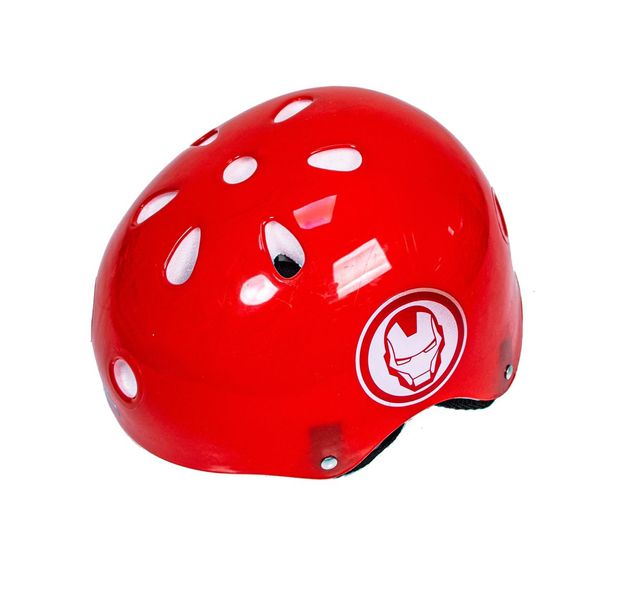 Комплект роликов с защитой и шлемом Happy супер герои, размер 31-34, Красный 464573 фото