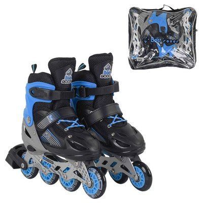 Раздвижные ролики Best Roller 30093-L, размер 38-42, синие, светящиеся колеса 420431 фото