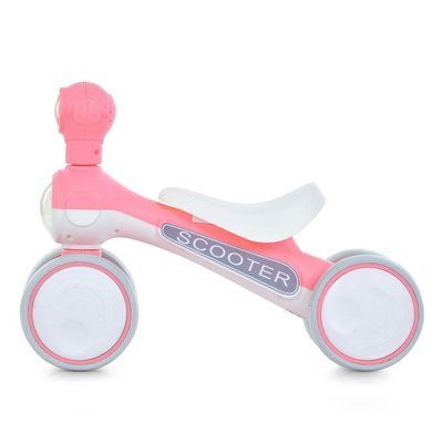 Каталка-толокар Bambi M 5729-8 детский беговел четырехколесный мотоцикл с музыкой и светом, розовый 620389 фото