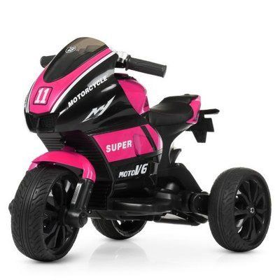 Дитячий електромотоцикл Bambi Racer М 4135EL-8 рожевий з музикою та світлом 623245 фото