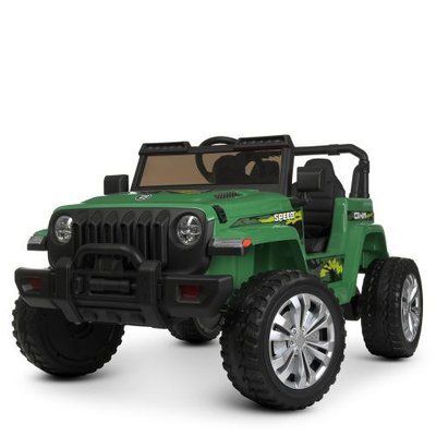 Дитячий електромобіль Bambi Racer M 4557EBLR-10 12V подвійний двигун темно-зелений 537123 фото