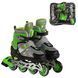 Раздвижные ролики Best Roller 65992-S, размер 30-33, зелёные, светящиеся колеса 480205 фото 1