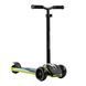 Самокат триколісний Best Scooter HW - 00425 MAXI, знімний алюмінієвий кермо, колеса PU зі світлом, чорно-салатовий 469306 фото 1
