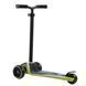 Самокат триколісний Best Scooter HW - 00425 MAXI, знімний алюмінієвий кермо, колеса PU зі світлом, чорно-салатовий 469306 фото 5
