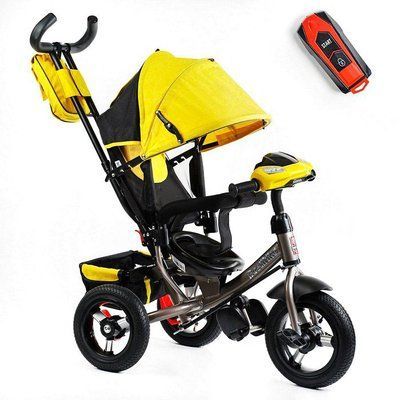 Дитячий велосипед триколісний Best Trike 3390 / 13-505 з пультом і фарою жовтий 487859 фото