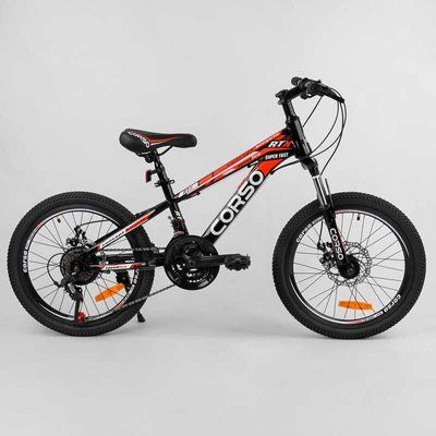 Детский спортивный велосипед CORSO 95461, 20 дюймов, рама металлическая, 21 скорость, собран на 75% 464205 фото