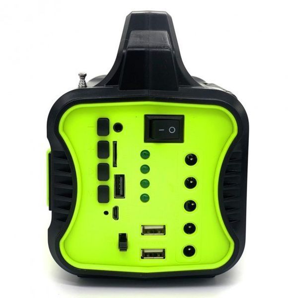 Аварійний ліхтар GDPLUS GD-8075 з Powerbank, 4 лампами, сонячною панеллю, Bluetooth, FM, MP3 524807 фото