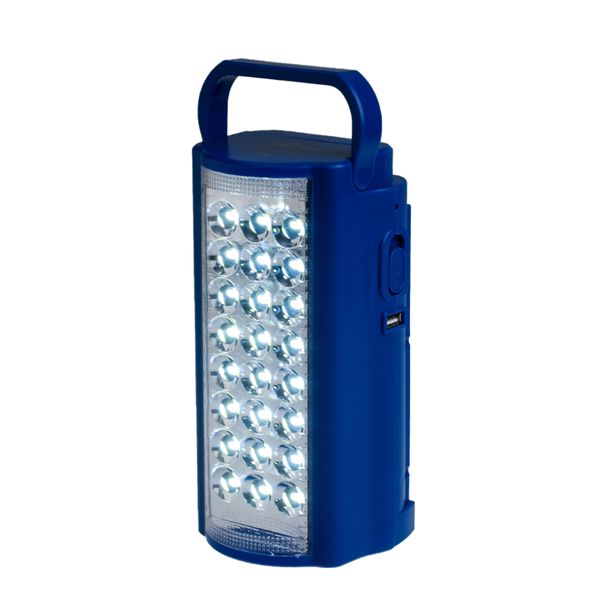 Фонарь переносной светодиодный 24 LED Astra Silver (Fujita/Almina) RD-24 с повербанком 4000 mAh, синий 514201 фото