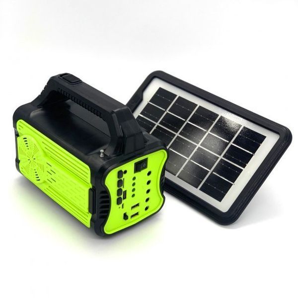 Аварійний ліхтар GDPLUS GD-8075 з Powerbank, 4 лампами, сонячною панеллю, Bluetooth, FM, MP3 524807 фото