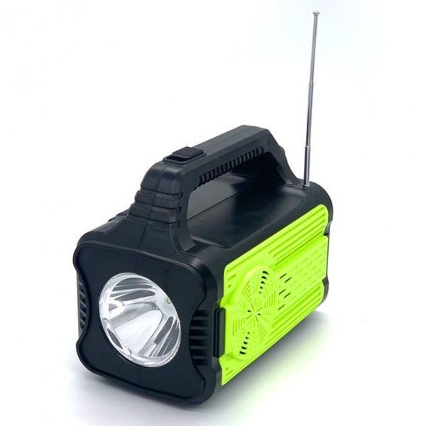Аварійний ліхтар GDPLUS GD-8075 з Powerbank, 4 лампами, сонячною панеллю, Bluetooth, FM, MP3 524807 фото