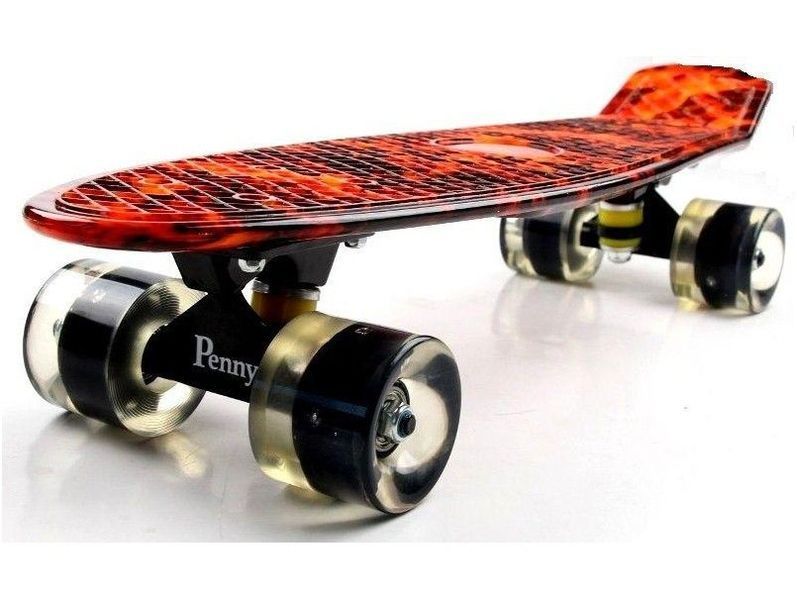 Penny Board "Fire" Светящиеся колеса 8332 фото