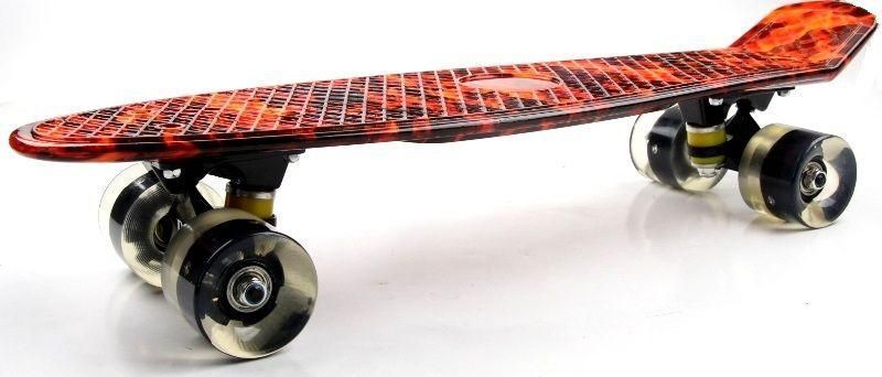 Penny Board "Fire" Светящиеся колеса 8332 фото
