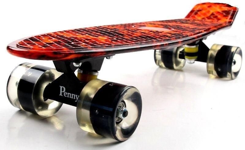 Penny Board "Fire" Светящиеся колеса 8332 фото