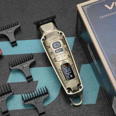 Машинка для стрижки волос VGR V-901 Professional, 4 насадки, LED Display цвет золотой 549790 фото