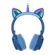 Беспроводные наушники с кошачьими ушками Единорог CAT STN-27 Bluetooth, Синий 523757 фото 2