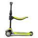 Самокат триколісний BestScooter JS-20815 зі знімним сидінням, алюмінієве кермо, колеса зі світлом, Салатовий з сірим 491671 фото 7
