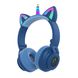 Беспроводные наушники с кошачьими ушками Единорог CAT STN-27 Bluetooth, Синий 523757 фото 1