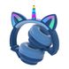 Беспроводные наушники с кошачьими ушками Единорог CAT STN-27 Bluetooth, Синий 523757 фото 4
