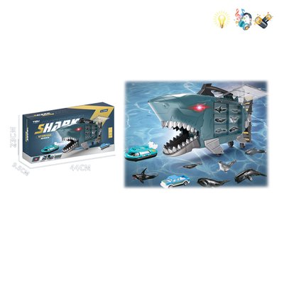 Игровой набор в виде акулы с батискафом и машинками в кейсе 529973 фото
