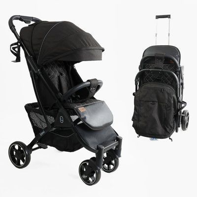 Коляска прогулянкова JOY Livvi LV-04270 до 22 кг алюмінієва рама чорна 608035 фото