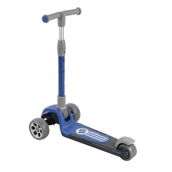 Самокат триколісний Best Scooter RS-8999, складаний алюмінієвий кермо, колеса PU зі світлом, Синій 454242 фото