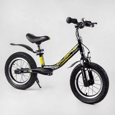 Велобіг від Corso Alpha Sport 10631, чорний, 12 дюймів, сталева рама, надувні колеса 476993 фото