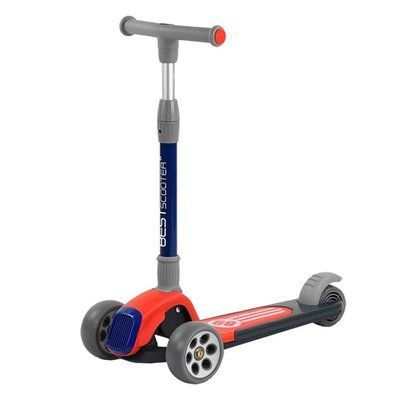 Самокат трехколесный Best Scooter RS-9119, складной алюминиевый руль, колеса PU со светом, Красный 454243 фото