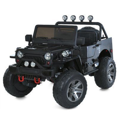 Дитячий електромобіль Джип Bambi Racer M 6069EBLR-2 3 місця 24V чорний 619076 фото