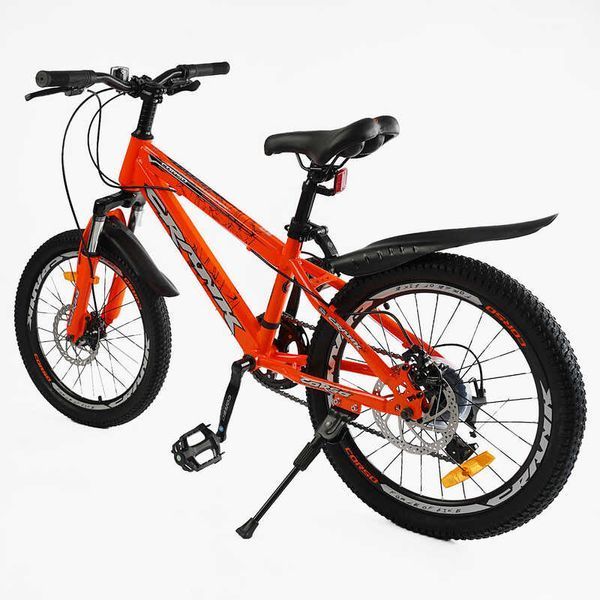 Детский велосипед Corso CRANK CR-20734 20" стальная рама амортизация оранжевый 547756 фото