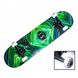 Скейтборд деревянный Fish Skateboard Green Rhombus с рисунком, с усиленной подвеской 464270 фото 1