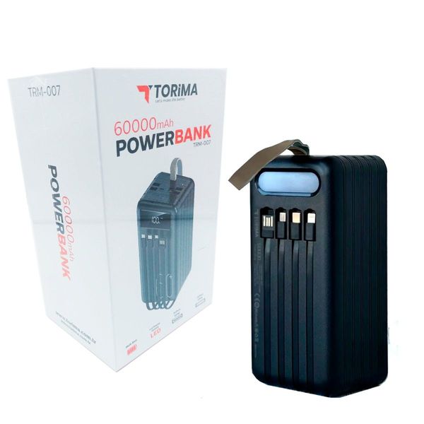 Power Bank підвищеної ємності Torima TRM-007 60000 mAh чорний 488359 фото