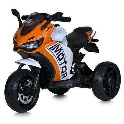 Дитячий електромотоцикл Bambi Racer М 4053EL-7 6V 2x25W помаранчевий 623257 фото