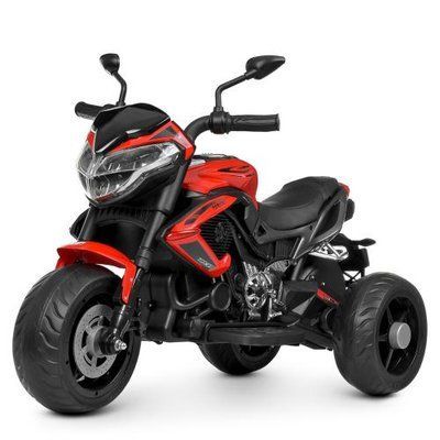 Детский мотоцикл M 4152EL-3 2 мотора 12V MP3 USB EVA кожа красный 533253 фото