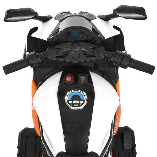 Детский электромобиль мотоцикл M 6348EL-1-7 2&times;35W 12V7AH бело-оранжевый 647639 фото