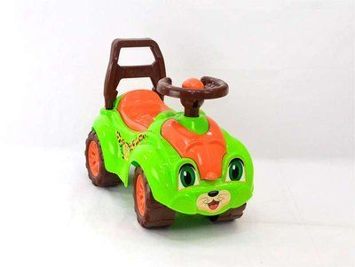 Каталка-толокар Technok Toys Котик 3268 (3) детская машинка с багажником, салатовый 591825 фото