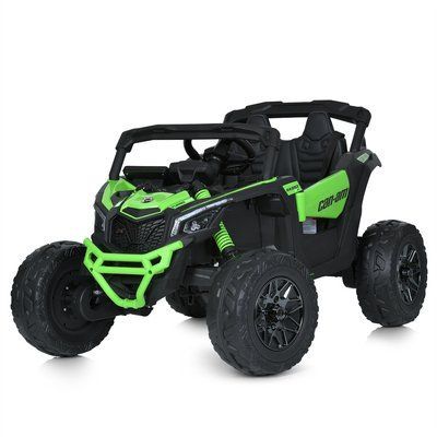 Дитячий електромобіль Bambi Racer Джип M 5099EBLR-5 24V зелений, 4 мотори 200W, EVA колеса, екошкіра 537134 фото